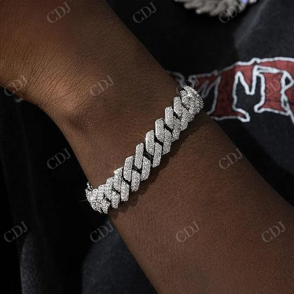 Moissanite Miami Cuban Link Bracelet  CustomDiamJewel   