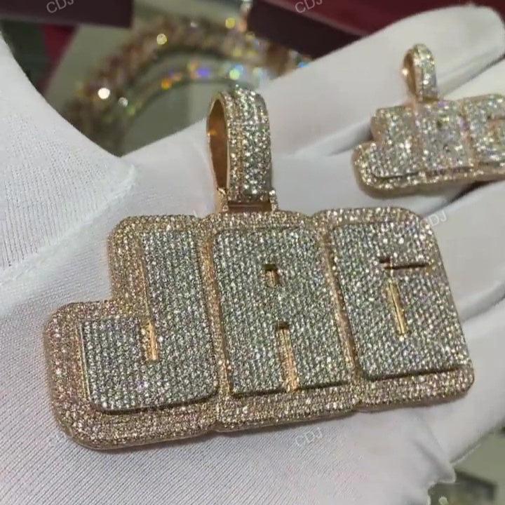 Biggest JAC Two Tone Lab Grown Diamond Pendant hip hop jewelry CustomDiamJewel   