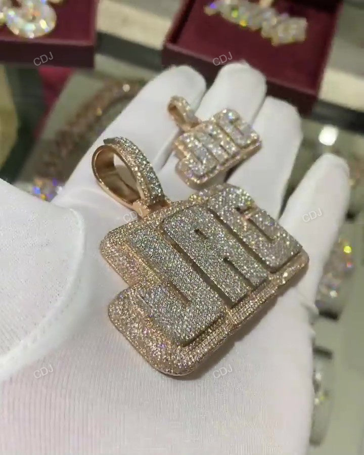 Biggest JAC Two Tone Lab Grown Diamond Pendant hip hop jewelry CustomDiamJewel   