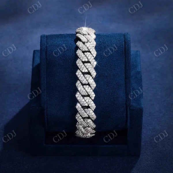 Moissanite Miami Cuban Link Bracelet  CustomDiamJewel   