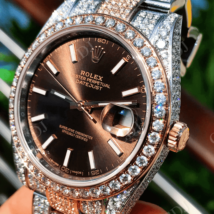 Rolex Diamond Custom Wrist Watch  customdiamjewel   