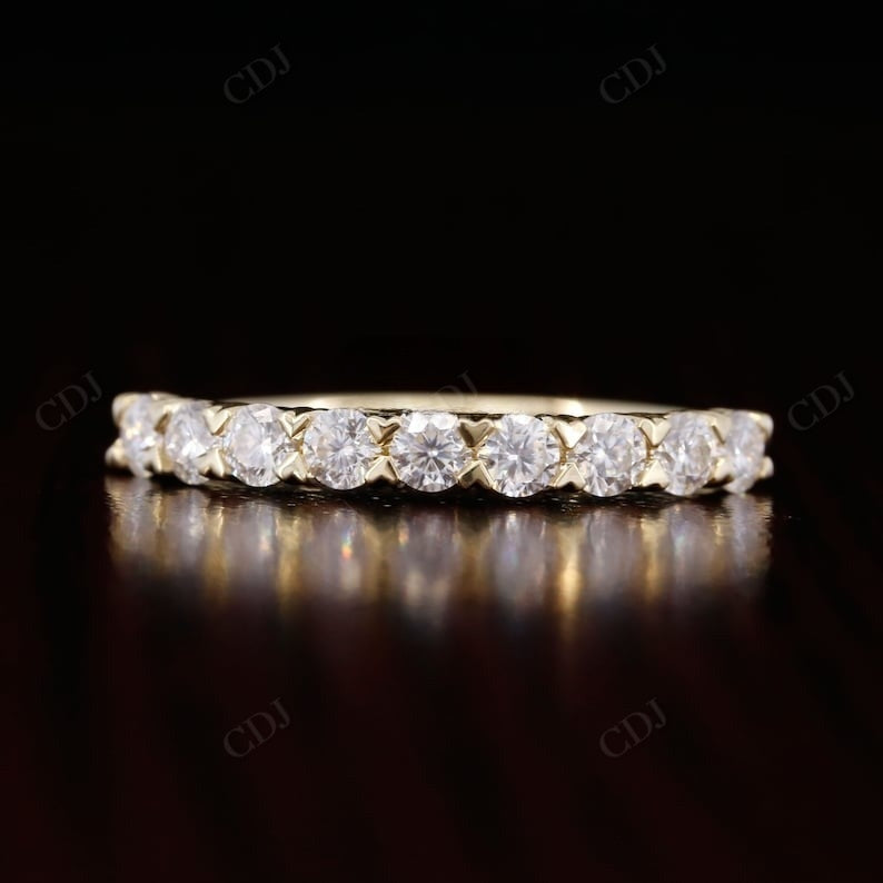 Heart Prong Round 0.61CTW lab diamond wedding band  customdiamjewel   