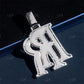 Fully Iced Out Custom Double R Initial Name Pendant  customdiamjewel   