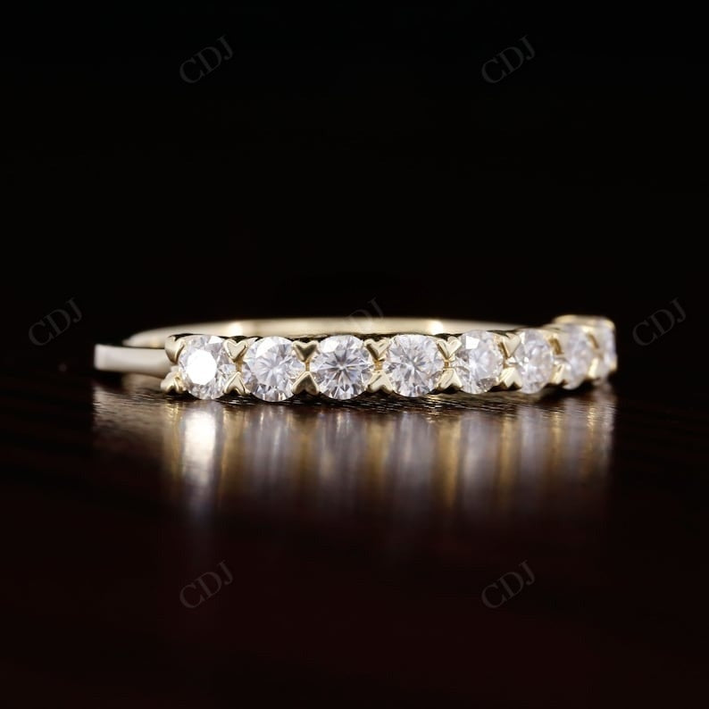 Heart Prong Round 0.61CTW lab diamond wedding band  customdiamjewel   