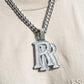 Fully Iced Out Custom Double R Initial Name Pendant  customdiamjewel   