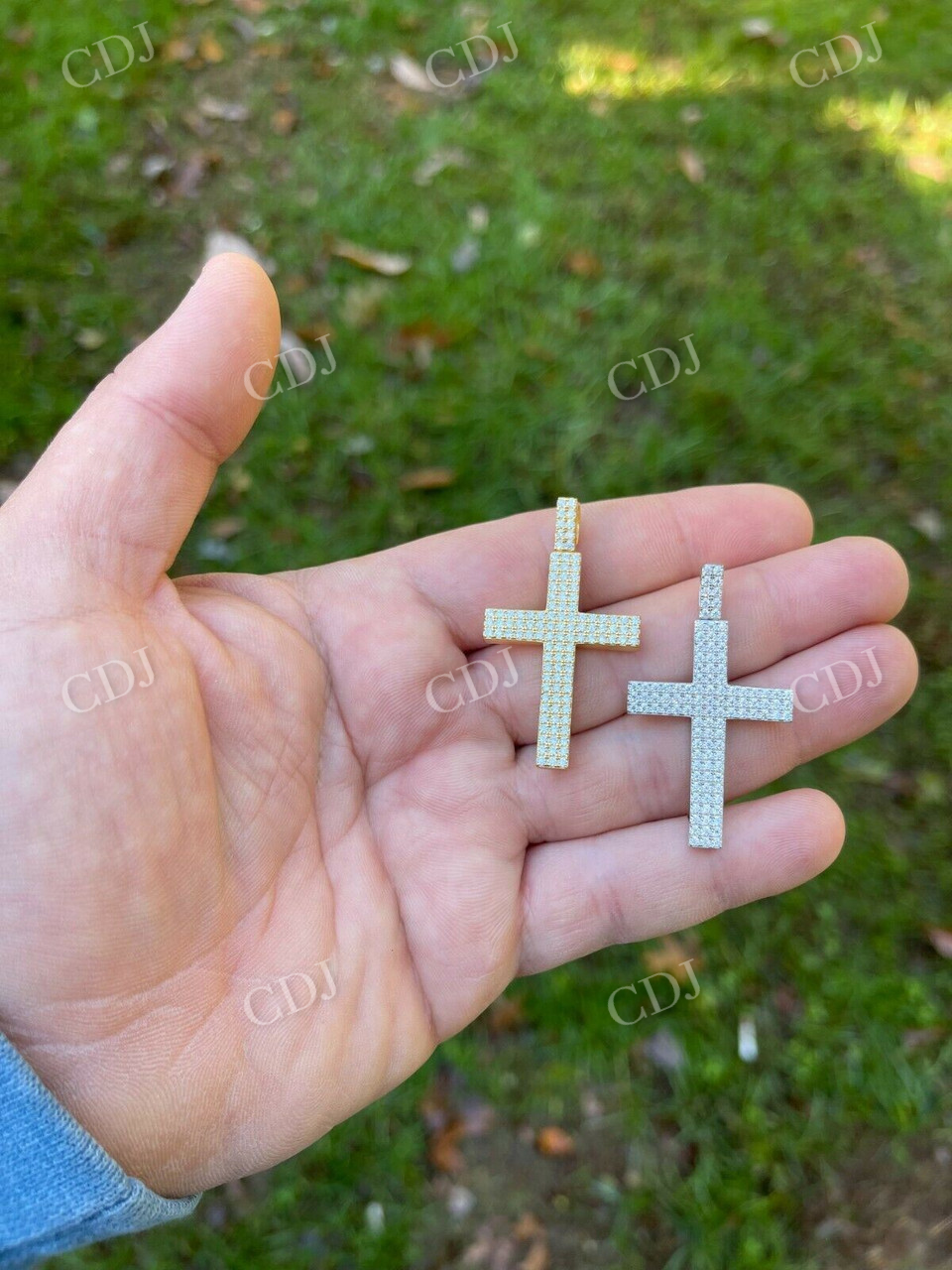 Iced Out Hip Hop Cross Diamond Pendant  customdiamjewel   