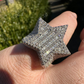 Iced Out Baguette Star Hip Hop Ring  customdiamjewel   