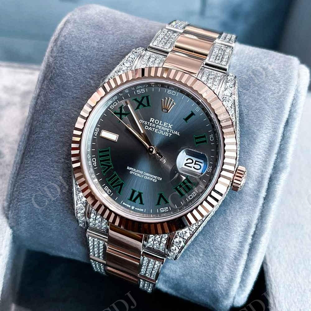 Rolex Two Tone Diamond Custom Watch  customdiamjewel   