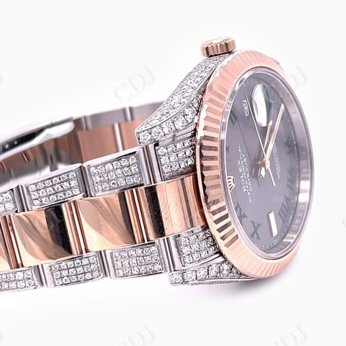 Rolex Two Tone Diamond Custom Watch  customdiamjewel   