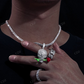 S925 Moissanite Glow In The Dark Rose Skull Pendant hip hop jewelry CustomDiamJewel