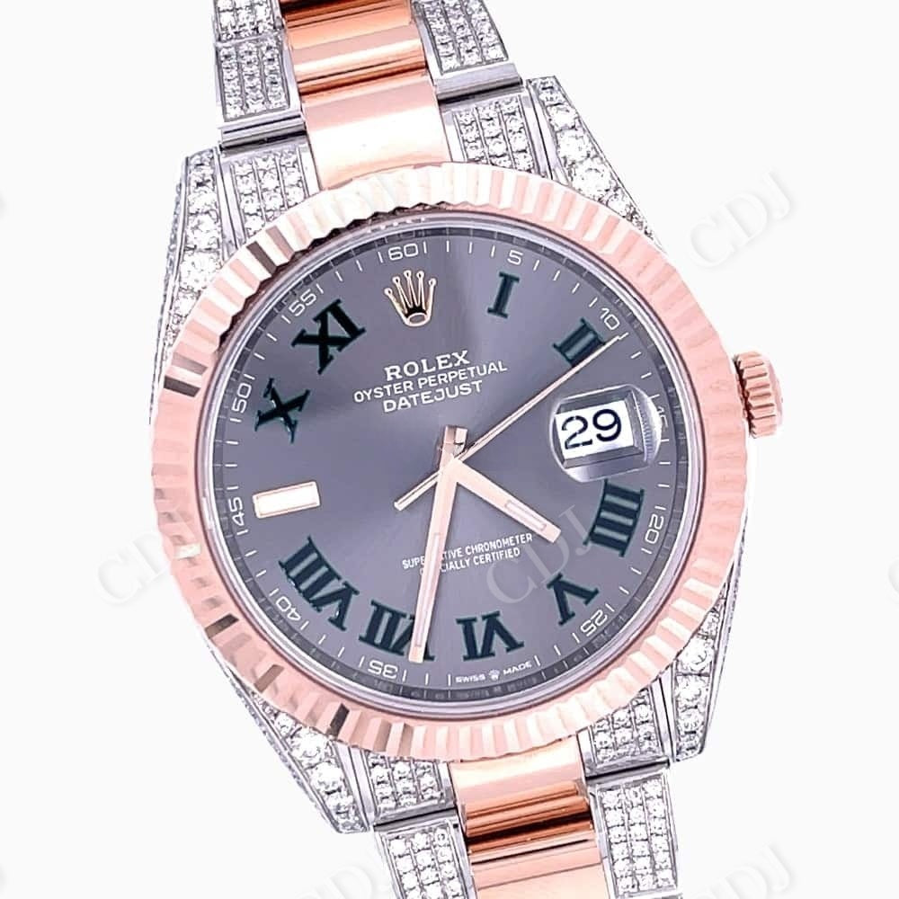 Rolex Two Tone Diamond Custom Watch  customdiamjewel   