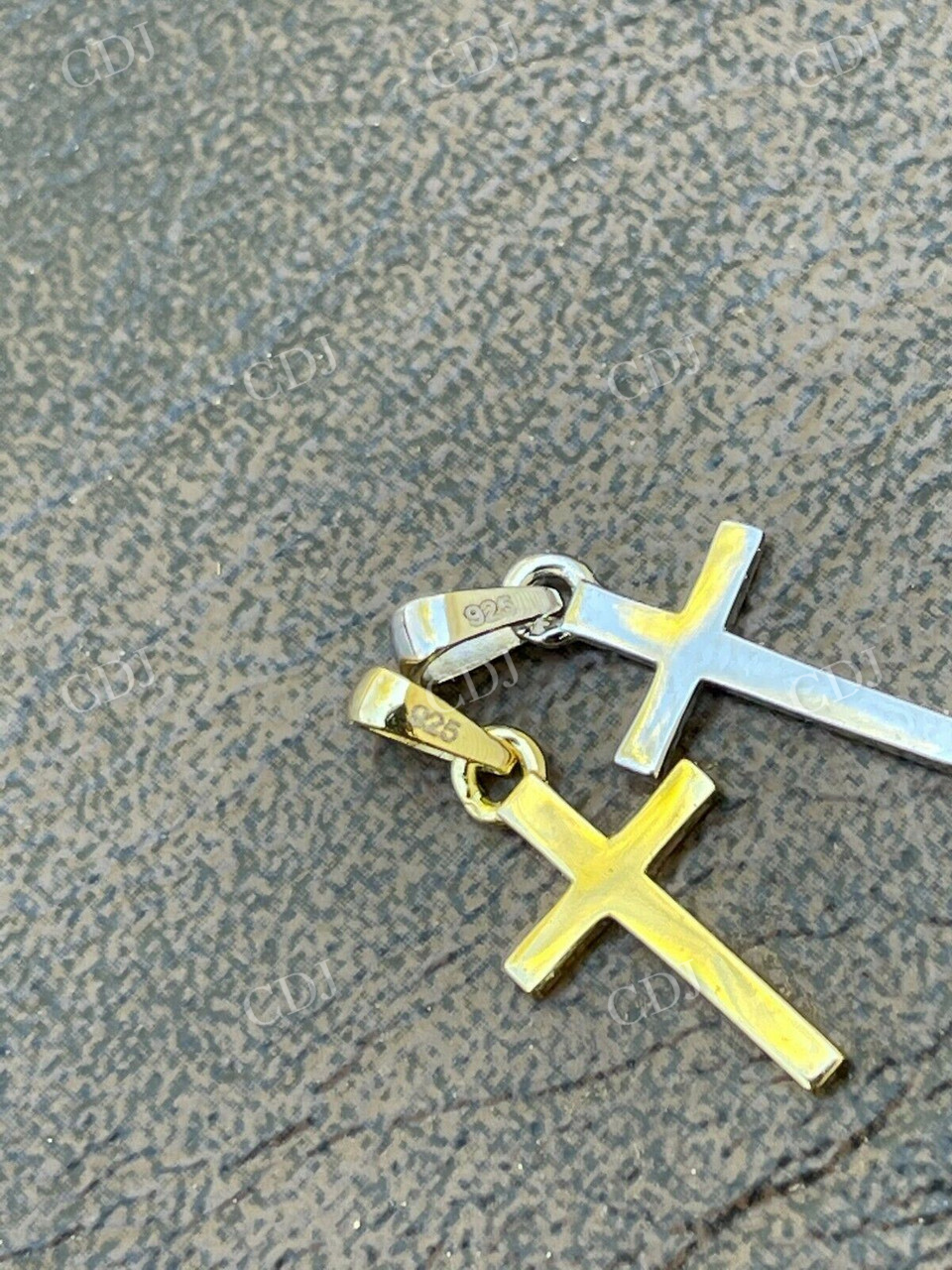 14K Gold Plain Cross Pendant For Men  customdiamjewel   