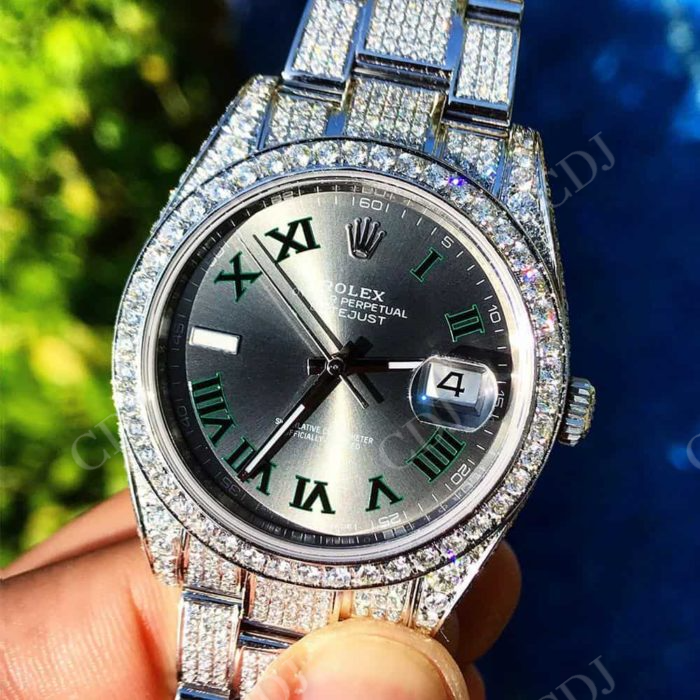 Luxury Custom Diamond Rolex Watch  customdiamjewel   