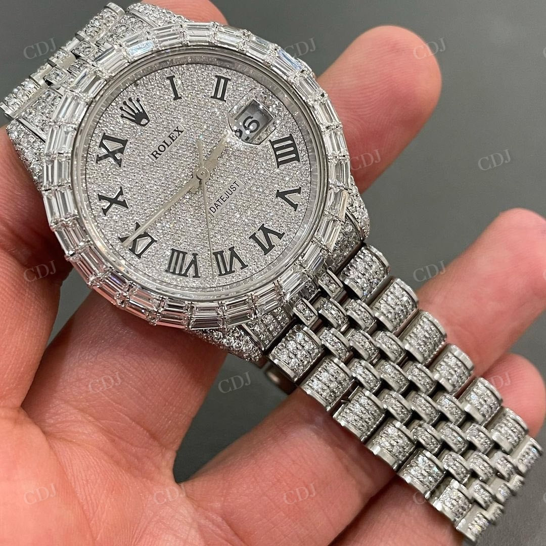 Hip Hop Rolex Diamond Custom Watch  customdiamjewel   