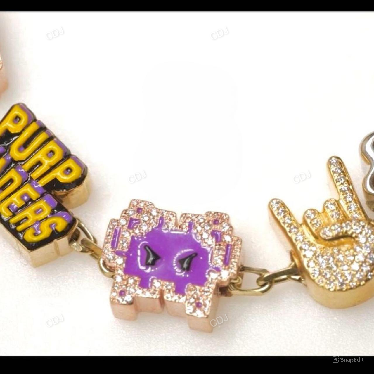 Customized Enamel Set Hip Hop Diamond Bracelets  CustomDiamJewel   