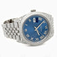 Blue Dial Custom Rolex Datejust Diamond Watch  customdiamjewel   