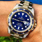 41 MM Rolex Royal Blue Dial Diamond Watch  customdiamjewel   