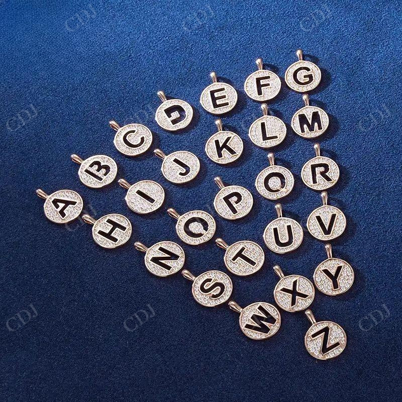 Diamond A to Z Alphabet Letter Gold Pendant  CustomDiamJewel   