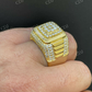 14K Gold Men's Hip Hop Iced Moissanite Ring  customdiamjewel   