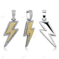 Two Tone Lightning Diamond Pendant hip hop jewelry CustomDiamJewel