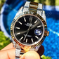 Black Dial Gold Plated Diamond Rolex Watch  customdiamjewel   