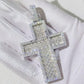 Baguette Mix Round Solid Silver Cross Pendant  customdiamjewel   