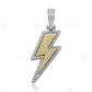 Two Tone Lightning Diamond Pendant hip hop jewelry CustomDiamJewel