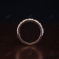 0.82CT Baguette and Round Real Diamond Half Eternity Wedding Band  customdiamjewel   