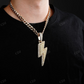 Two Tone Lightning Diamond Pendant hip hop jewelry CustomDiamJewel