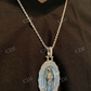 925 Sterling Silver Mary Diamond Pendant For Men  customdiamjewel   