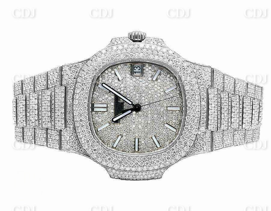 Lab Grown Diamond Watch For Men Iced Out Bling Watch Bust Down Watch IGI Certified Wholesale Diamond  customdiamjewel   