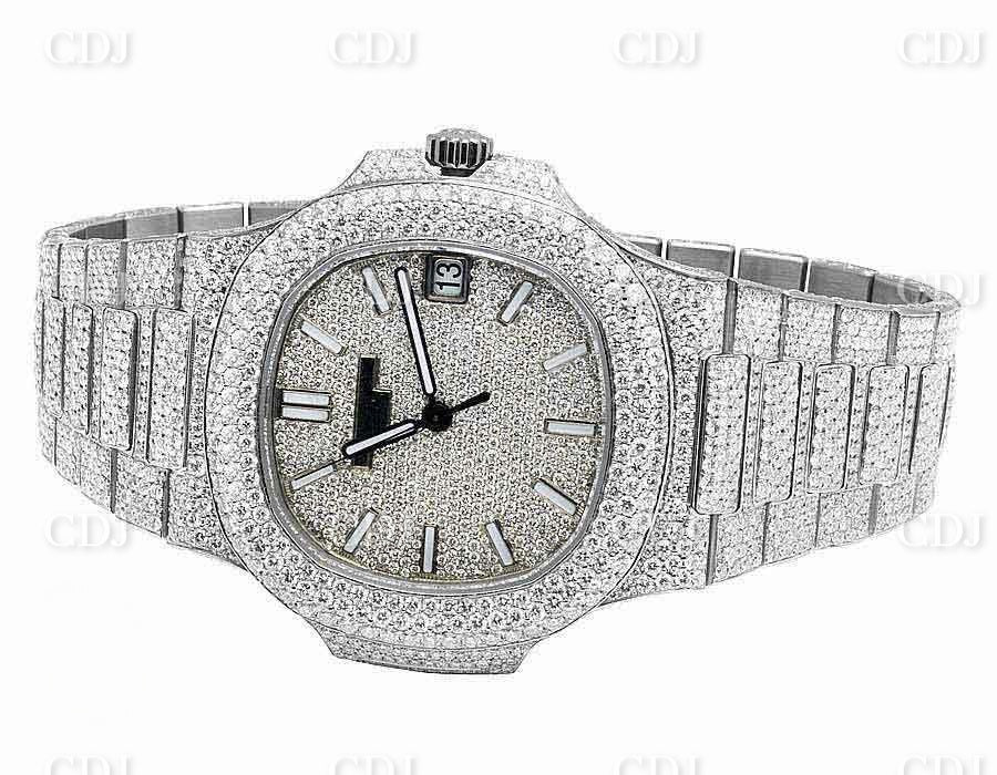 Lab Grown Diamond Watch For Men Iced Out Bling Watch Bust Down Watch IGI Certified Wholesale Diamond  customdiamjewel   