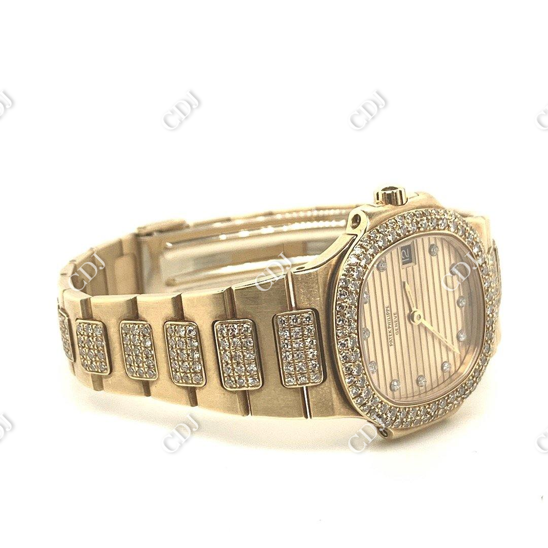 Patek Philippe Moissanite Bust Down Watch  customdiamjewel   