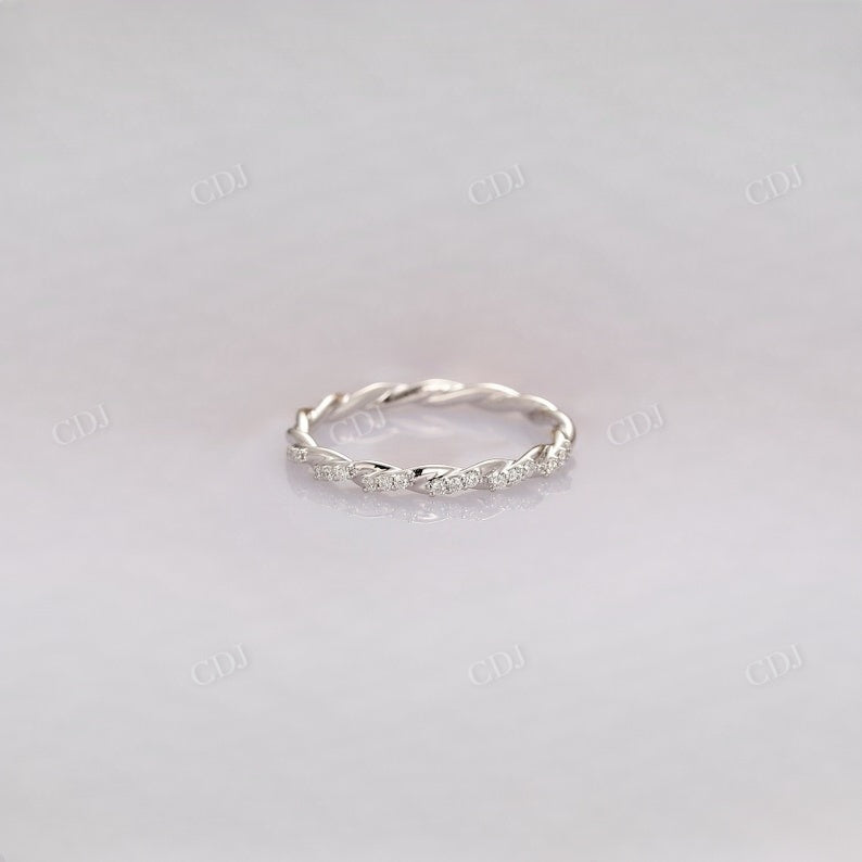 0.09CTW Lab Grown Diamond Twisted Wedding Band  customdiamjewel   