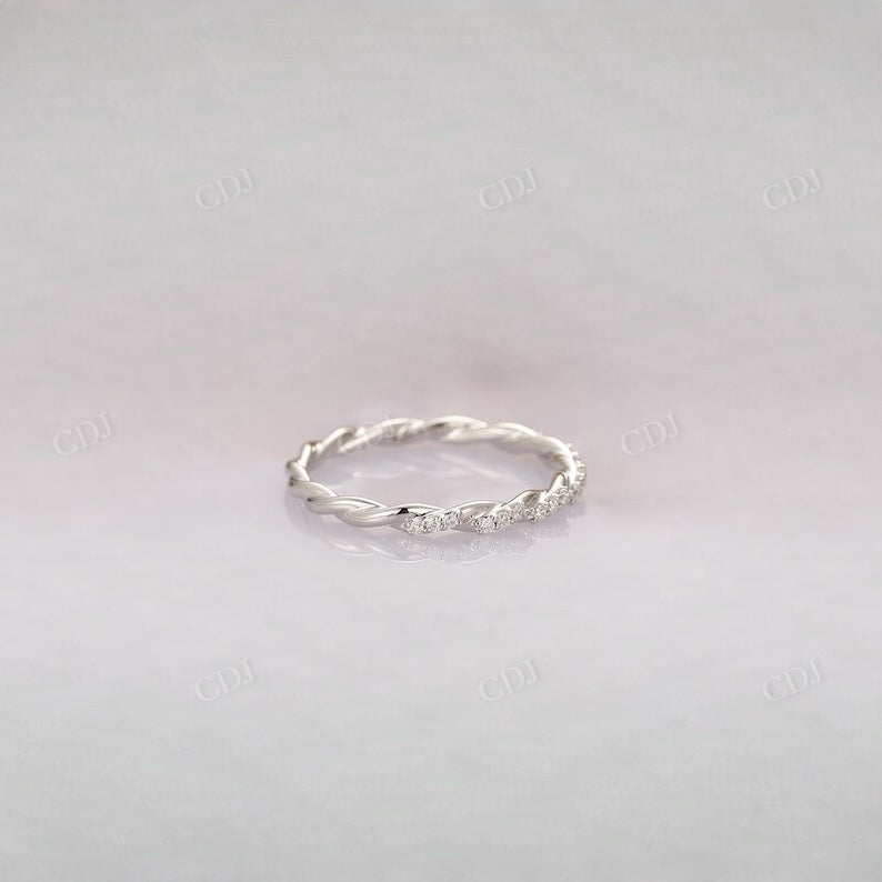 0.09CTW Lab Grown Diamond Twisted Wedding Band  customdiamjewel   