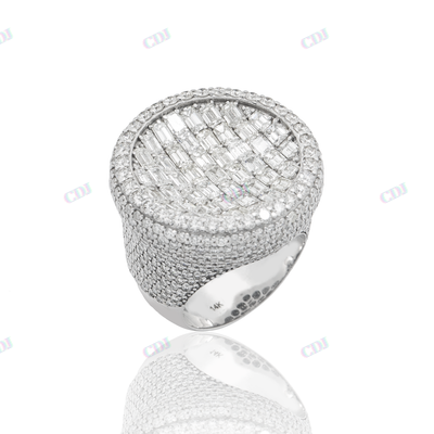 VVS Moissanite Silver Iced Out Hip Hop Men Rings hip hop jewelry CustomDiamJewel