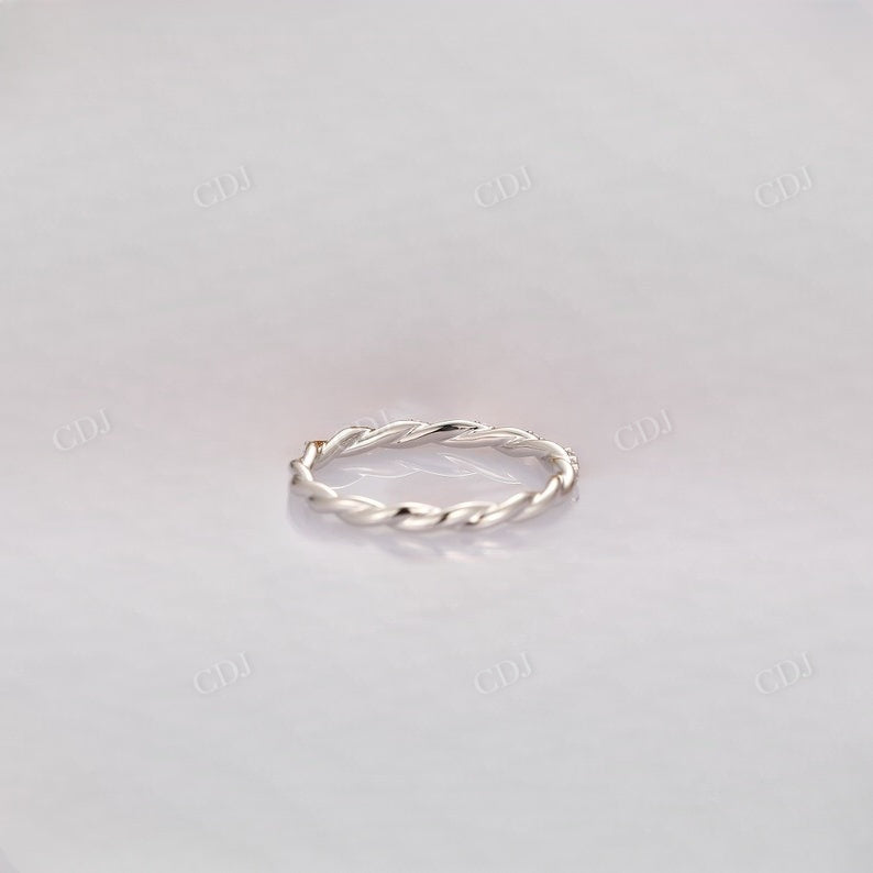 0.09CTW Lab Grown Diamond Twisted Wedding Band  customdiamjewel   