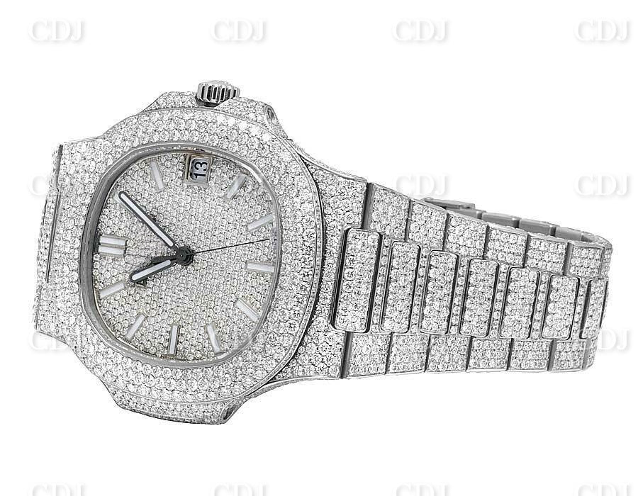 Lab Grown Diamond Watch For Men Iced Out Bling Watch Bust Down Watch IGI Certified Wholesale Diamond  customdiamjewel   