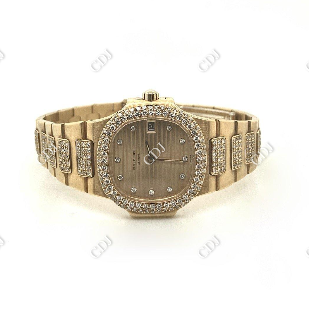 Patek Philippe Moissanite Bust Down Watch  customdiamjewel   