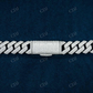 4 Row 15MM White Gold Cuban Link Chain hip hop jewelry customdiamjewel   