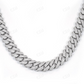 4 Row 15MM White Gold Cuban Link Chain hip hop jewelry customdiamjewel   