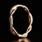 Round Lab Grown Diamond Twisted Matching Rose Gold Wedding Band  customdiamjewel   