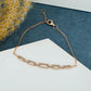 0.35CTW CVD Diamond Open Paper Link Bracelet  customdiamjewel 10KT Solid Gold Rose Gold VVS-EF