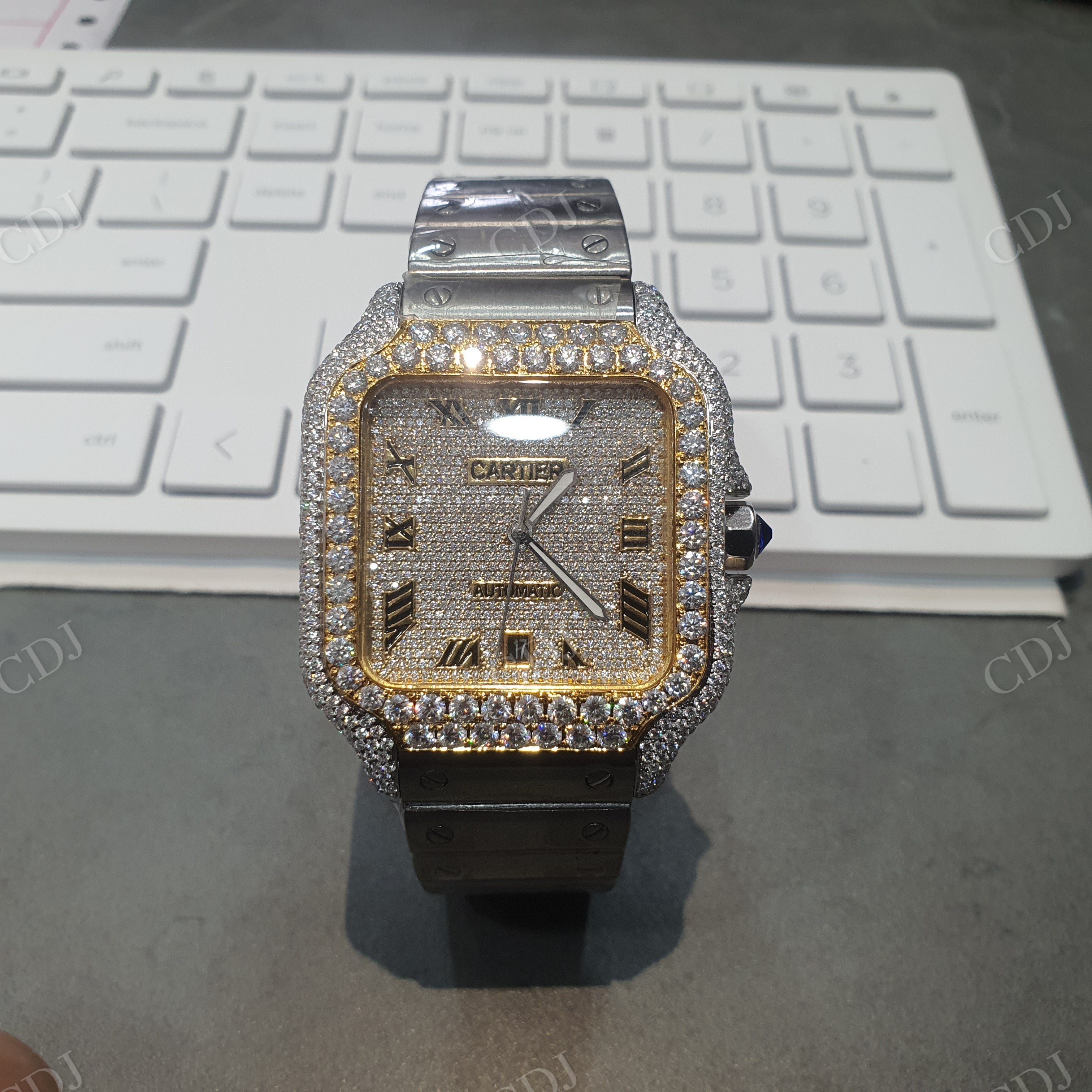 Iced Out Diamond Stainless Steel two-tone Hip Hop Watch For Women. at Rs  450599 | Diamond Watch in Surat | ID: 2849600907412