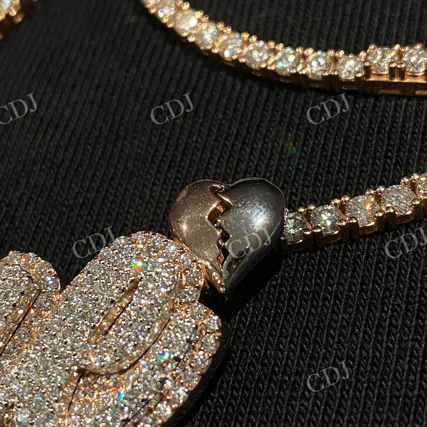 Two Tone Iced Out Diamond Custom Name Hip Hop pendant  customdiamjewel   