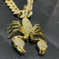 Scorpion Insect Pendant Yellow Gold plated Diamond Gift for Him hip hop jewelry customdiamjewel   