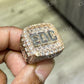 Custom Name EDC Letter Iced Out Moissanite Diamond Silver Hip Hop Ring  customdiamjewel   