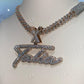 Sterling Silver Iced Out Diamond Custom Name Pendant  customdiamjewel   