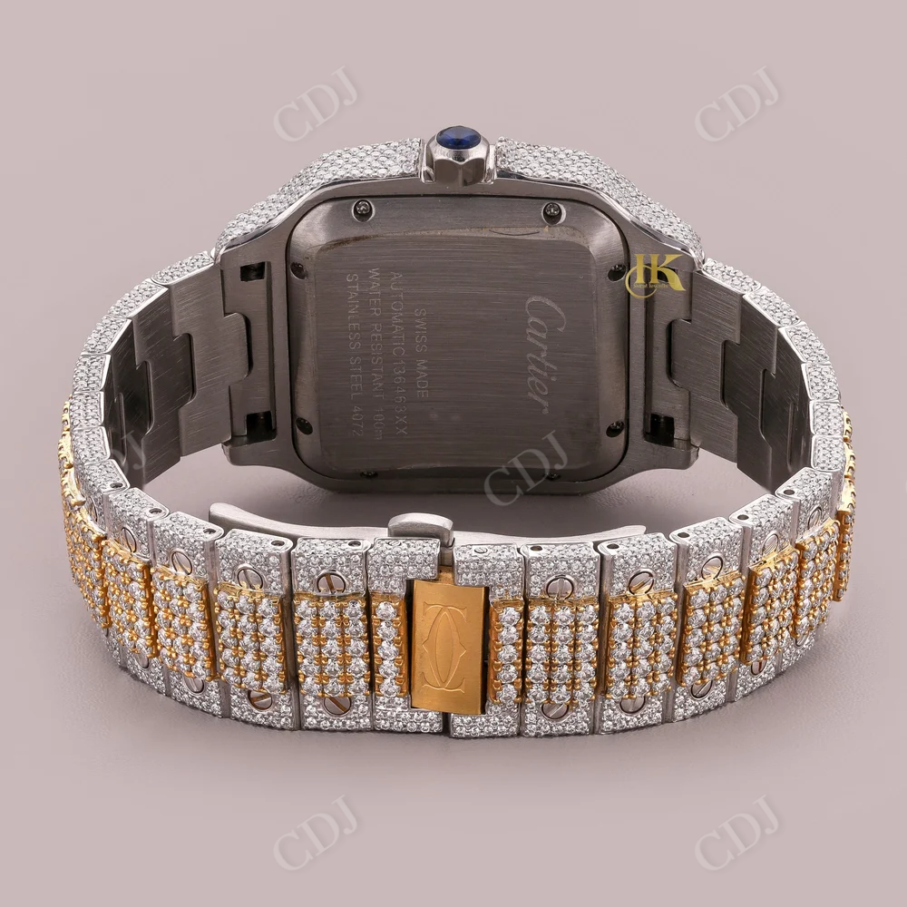 Cartier automatic modified Diamond Watch  customdiamjewel   