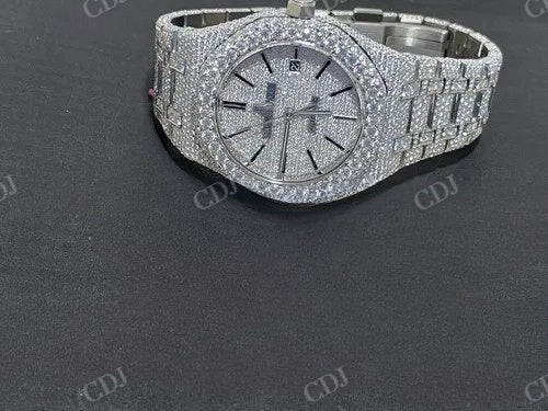 Manufacturer Of Custom Hip hop Certified Moissanite Watch Stainless Steel Watch  customdiamjewel   